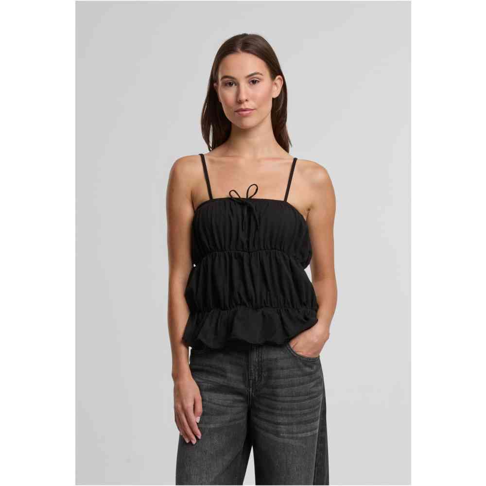 Urban Classics - Tiered Cami Haut sans manches - Noir